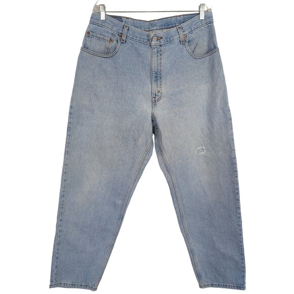 Levis 560 Mens W 36 L 30 Loose Fit Jeans W36‎ L30 Light Wash Distressed Denim - Picture 14 of 15